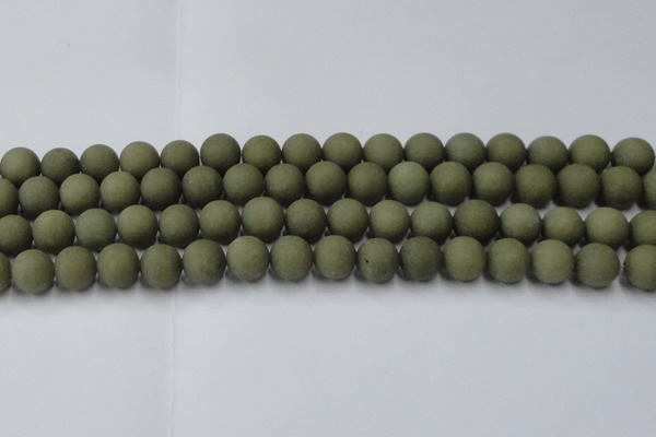 CCN2547 15.5 inches 12mm round matte candy jade beads wholesale