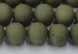 CCN2548 15.5 inches 14mm round matte candy jade beads wholesale