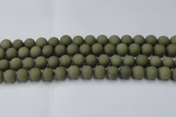 CCN2548 15.5 inches 14mm round matte candy jade beads wholesale