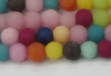 CCN2552 15.5 inches 6mm round mixed color matte candy jade beads