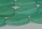 CCN2623 15.5 inches 15*30mm twisted rectangle candy jade beads