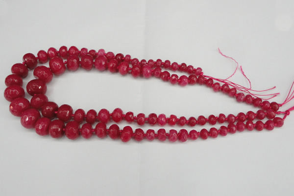 CCN2648 15.5 inches 5*8mm - 12*16mm faceted rondelle candy jade beads