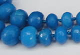 CCN2652 15.5 inches 5*8mm - 12*16mm faceted rondelle candy jade beads