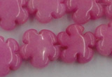 CCN2660 15.5 inches 16mm carved flower candy jade beads wholesale