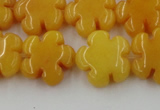 CCN2663 15.5 inches 16mm carved flower candy jade beads wholesale