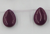 CCN2680 Top-drilled 13*18mm flat teardrop candy jade beads