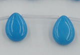 CCN2682 Top-drilled 13*18mm flat teardrop candy jade beads