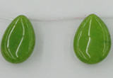 CCN2702 Top-drilled 18*25mm flat teardrop candy jade beads