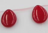 CCN2706 Top-drilled 18*25mm flat teardrop candy jade beads