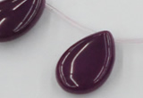 CCN2708 Top-drilled 18*25mm flat teardrop candy jade beads