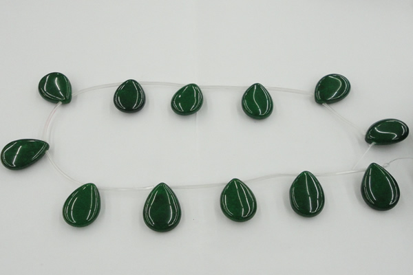 CCN2709 Top-drilled 18*25mm flat teardrop candy jade beads