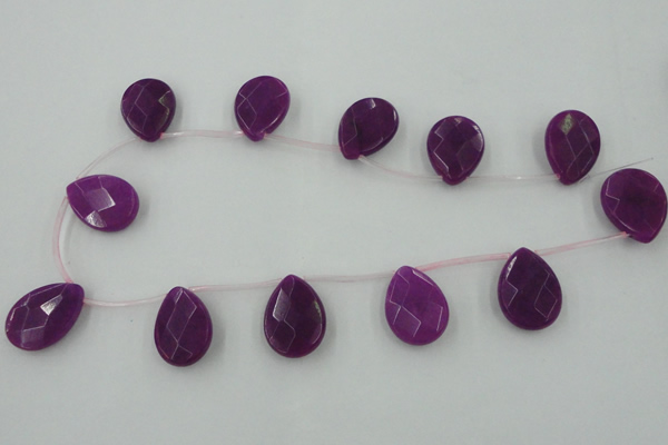 CCN2717 Top-drilled 18*25mm briolette candy jade beads wholesale