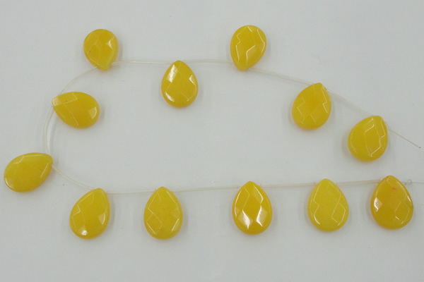 CCN2720 Top-drilled 18*25mm briolette candy jade beads wholesale