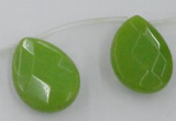 CCN2721 Top-drilled 18*25mm briolette candy jade beads wholesale