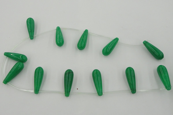 CCN2739 Top-drilled 10*30mm teardrop candy jade beads wholesale