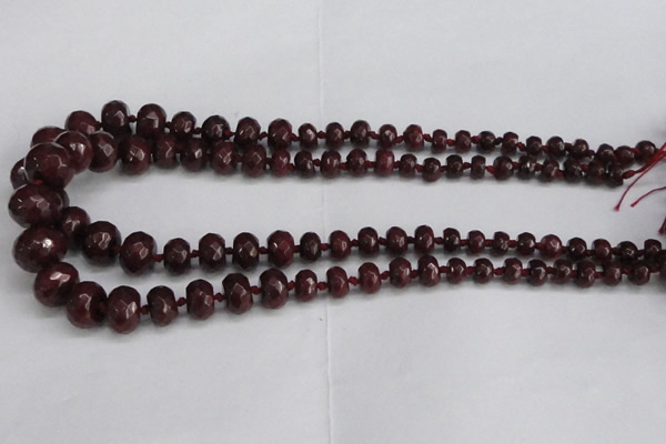 CCN2755 15.5 inches 5*8mm - 12*16mm faceted rondelle candy jade beads