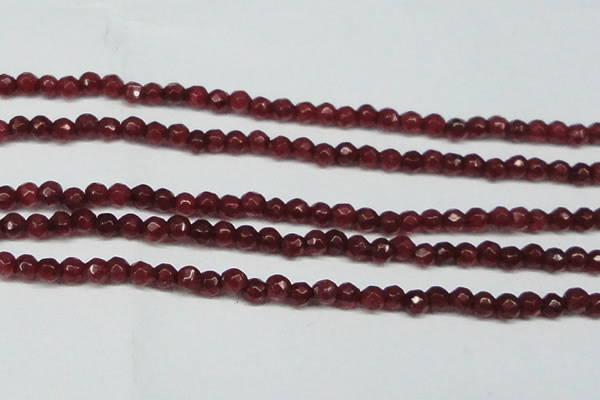 CCN2813 15.5 inches 3mm tiny faceted round candy jade beads