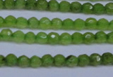 CCN2817 15.5 inches 3mm tiny faceted round candy jade beads