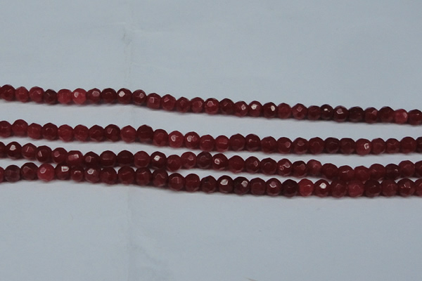 CCN2821 15.5 inches 4mm tiny faceted round candy jade beads