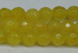 CCN2833 15.5 inches 5mm faceted round candy jade beads