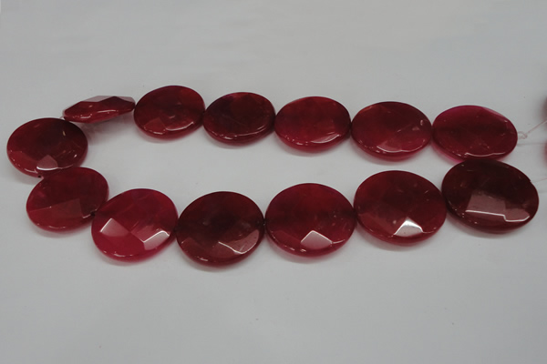 CCN284 15.5 inches 30mm faceted coin candy jade beads wholesale