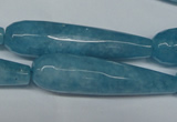 CCN2893 15.5 inches 10*40mm faceted teardrop candy jade beads