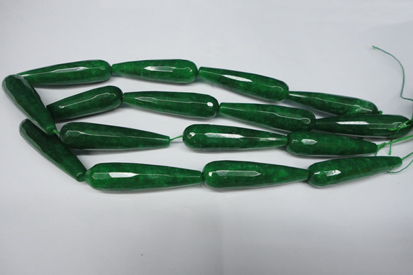 CCN2901 15.5 inches 12*50mm faceted teardrop candy jade beads