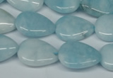 CCN2945 15.5 inches 13*18mm flat teardrop candy jade beads