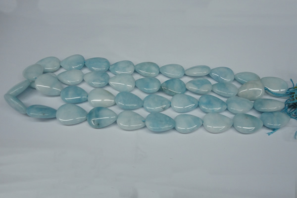 CCN2945 15.5 inches 13*18mm flat teardrop candy jade beads