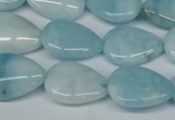 CCN2946 15.5 inches 15*20mm flat teardrop candy jade beads