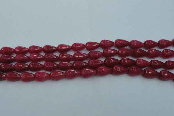 CCN3002 15.5 inches 10*15mm faceted teardrop candy jade beads