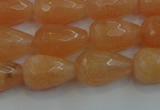 CCN3005 15.5 inches 10*15mm faceted teardrop candy jade beads