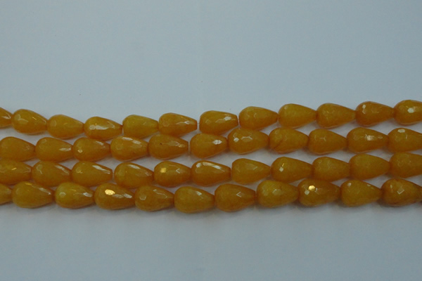 CCN3006 15.5 inches 10*15mm faceted teardrop candy jade beads