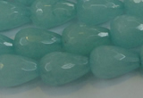 CCN3008 15.5 inches 10*15mm faceted teardrop candy jade beads