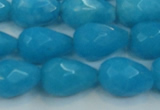 CCN3009 15.5 inches 10*15mm faceted teardrop candy jade beads