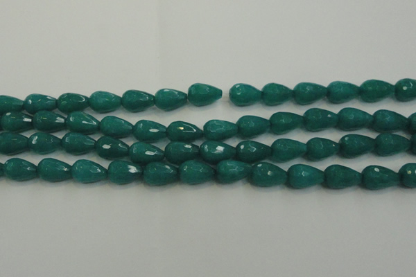 CCN3010 15.5 inches 10*15mm faceted teardrop candy jade beads