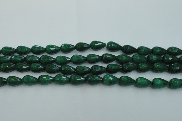 CCN3012 15.5 inches 10*15mm faceted teardrop candy jade beads