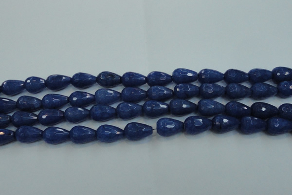 CCN3014 15.5 inches 10*15mm faceted teardrop candy jade beads