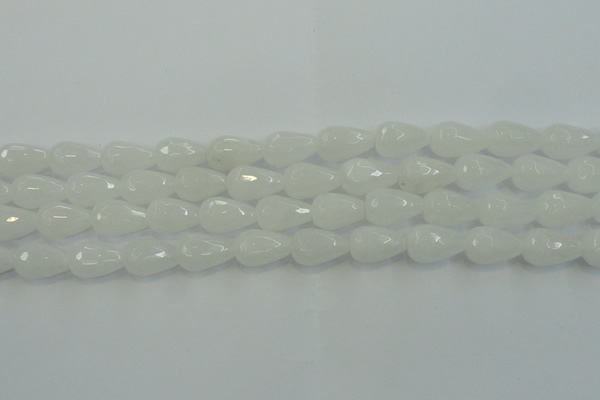 CCN3016 15.5 inches 10*15mm faceted teardrop candy jade beads