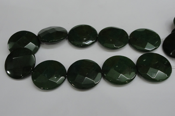 CCN321 15.5 inches 40mm faceted coin candy jade beads wholesale