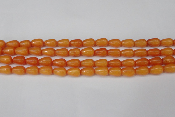 CCN3750 15.5 inches 8*12mm teardrop candy jade beads wholesale