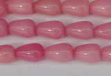 CCN3751 15.5 inches 8*12mm teardrop candy jade beads wholesale