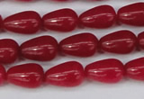 CCN3753 15.5 inches 8*12mm teardrop candy jade beads wholesale