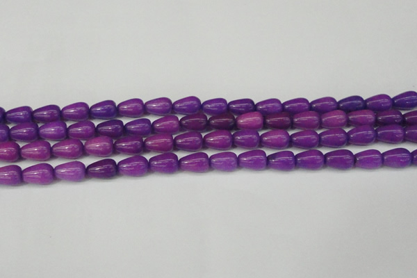 CCN3754 15.5 inches 8*12mm teardrop candy jade beads wholesale