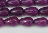 CCN3755 15.5 inches 8*12mm teardrop candy jade beads wholesale