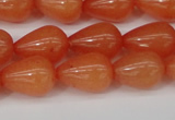 CCN3761 15.5 inches 10*14mm teardrop candy jade beads wholesale