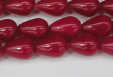 CCN3763 15.5 inches 10*14mm teardrop candy jade beads wholesale