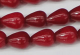 CCN3764 15.5 inches 10*14mm teardrop candy jade beads wholesale