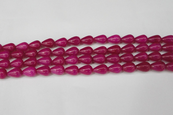 CCN3766 15.5 inches 10*14mm teardrop candy jade beads wholesale