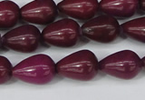 CCN3768 15.5 inches 10*14mm teardrop candy jade beads wholesale